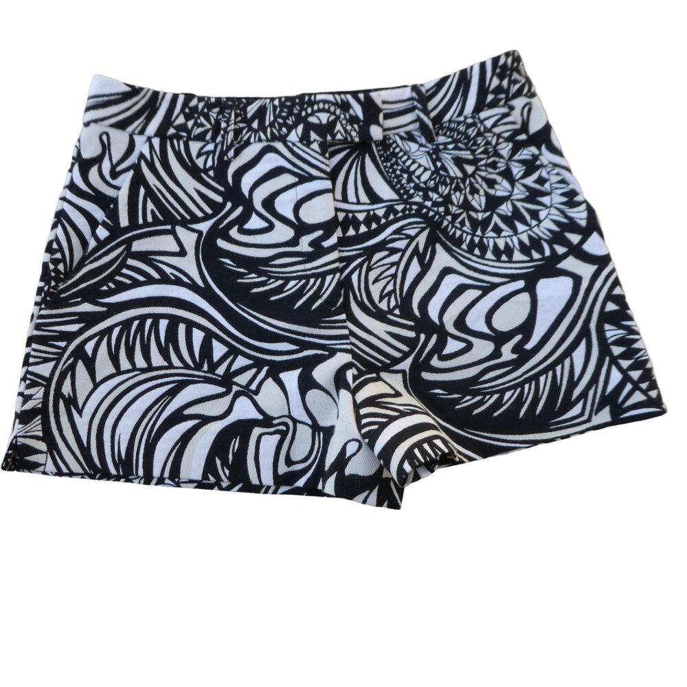 Emilio Pucci Italy Psychedelic Shorts Cheeky Zip Bar Clasp Fly Canvas Side Slits - Picture 6 of 10